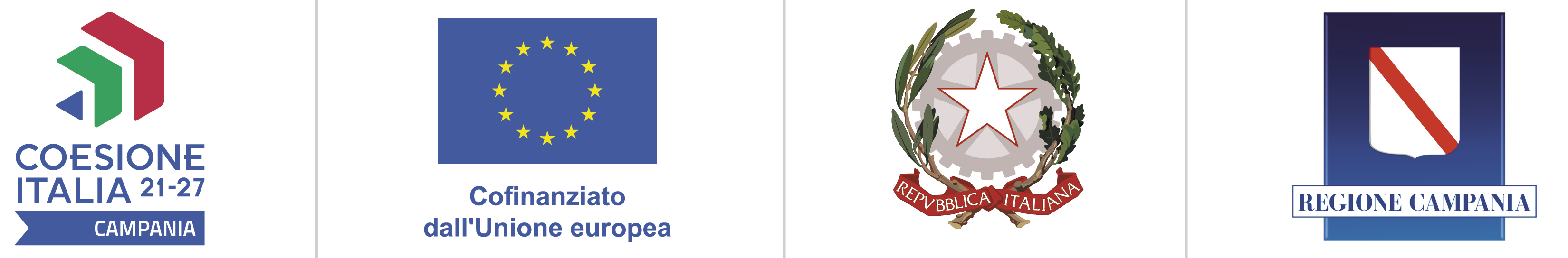 Coesione Italia 21-27 Campania · Cofinanziato dall'Unione europea · Repubblica Italiana · Regione Campania